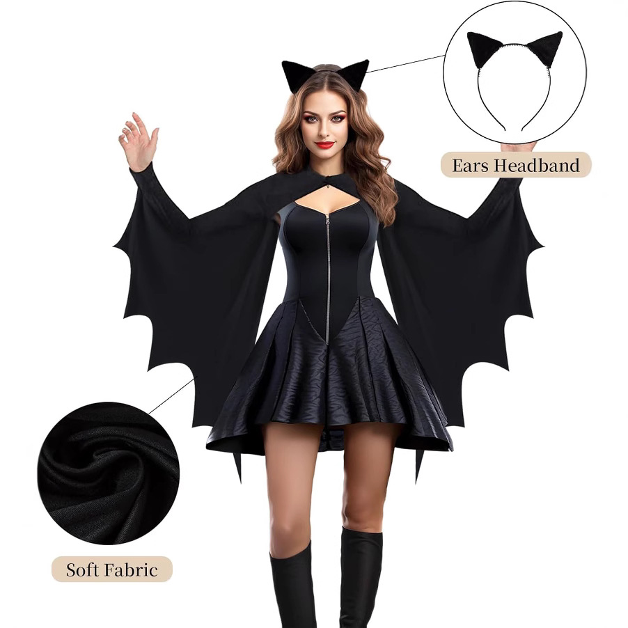 Cosplay Bat Prop - Disfraz de Halloween unisex para adultos,