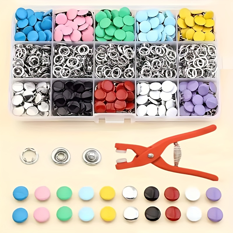 100 Piezas de Botones Metálico - Snap Fastener Set reseña y precio